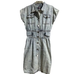 Vintage Gerard Martin acid wash denim dress size 11